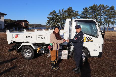 能登半島地震被災地支援（ダンプ2台貸与）の様子