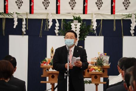 川俣駅周辺安全祈願祭の様子