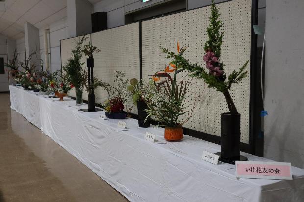 文化祭 生花展示